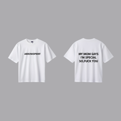 Cool White Oversized Tee For Alpha Male