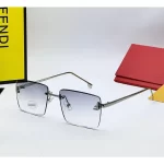 Fendi Cool Rimless White Sunglasses 1