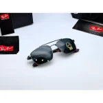 Rayban RB3715M Classic Black Sunglass Closure View