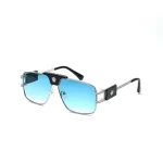 Versace Black Navigators Trendy Sunglasses Light Blue